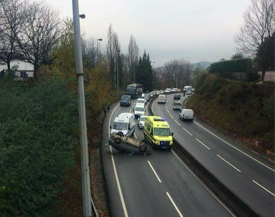 Quatro feridos em acidentes na Circular Urbana e em Brito