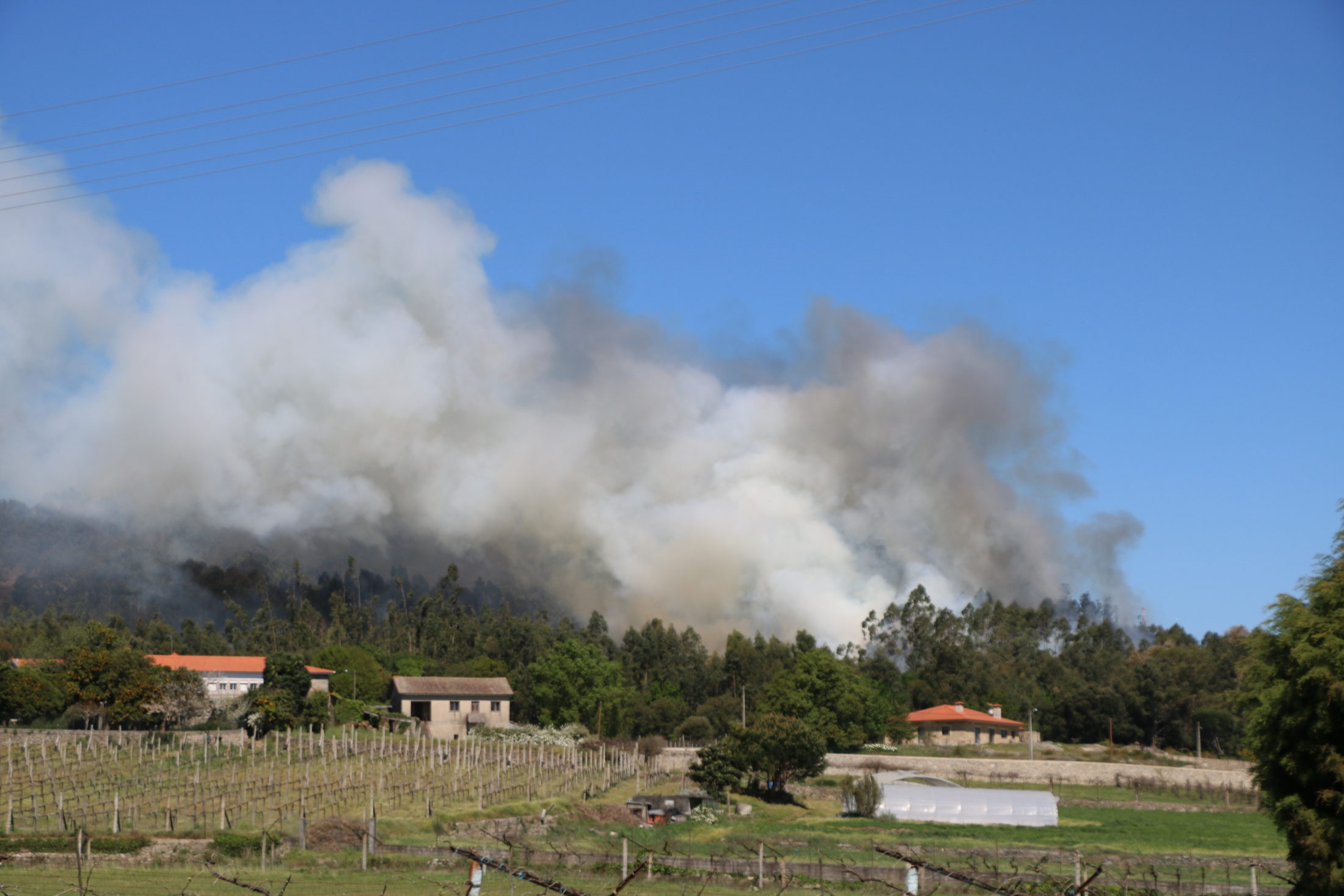 Vieira do Minho e Guimarães com incêndios ativos