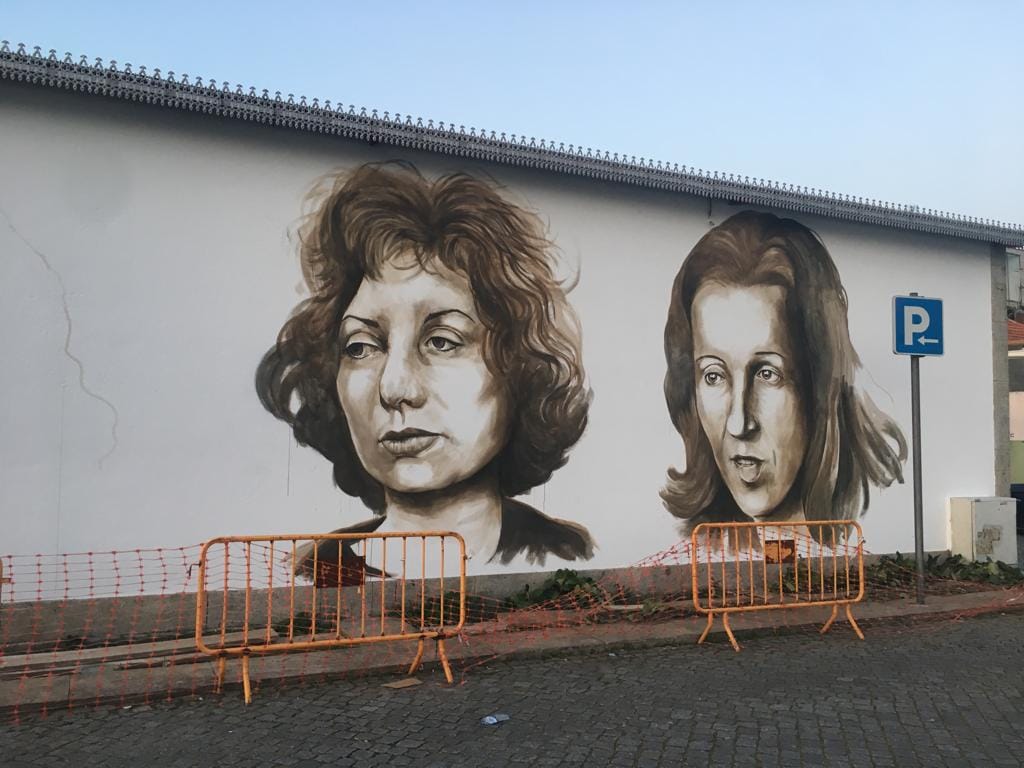 Mural com 80 metros quadrados evoca as "Três Marias" em Cerveira