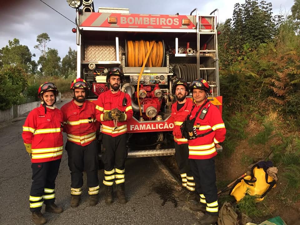 Bombeiros de Famalicão resgatam com vida cria de javali durante incêndio