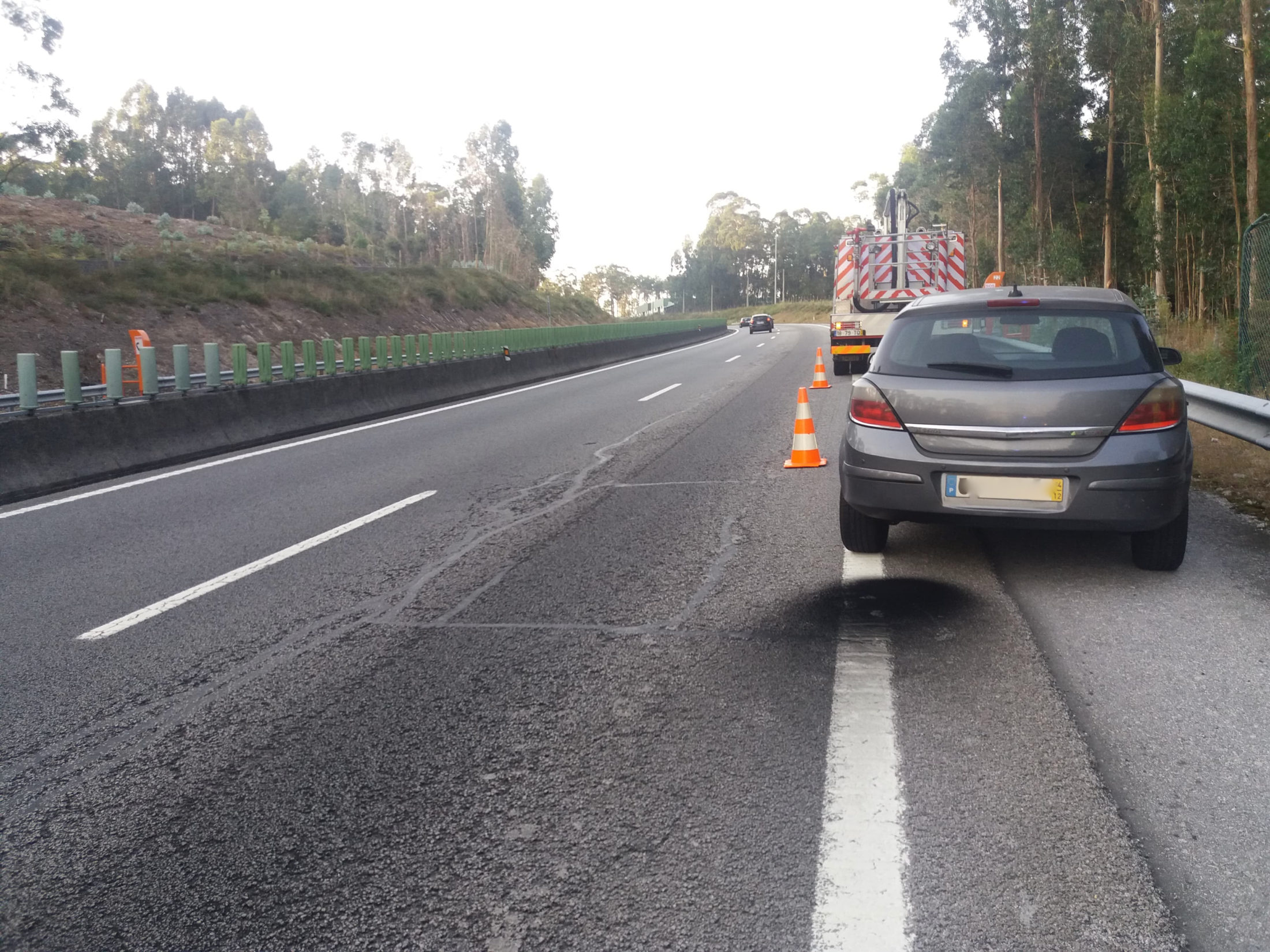 Bombeiros de Esposende mobilizados para viatura arder na A28
