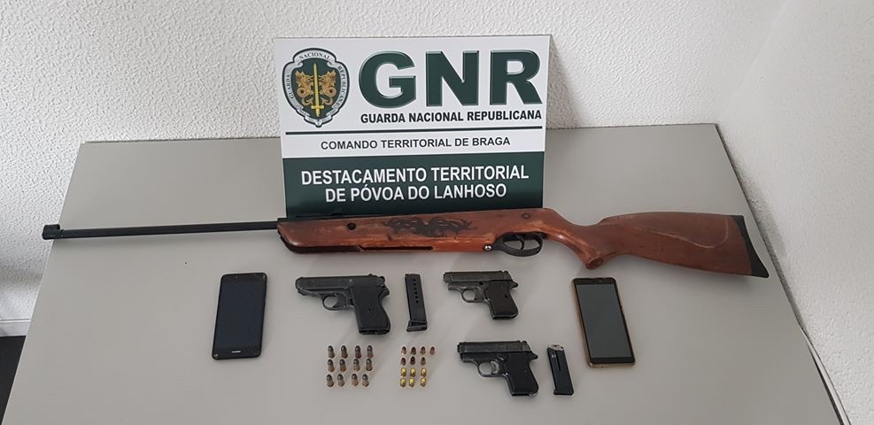 Apreensão de armas em caso de violência doméstica em Amares