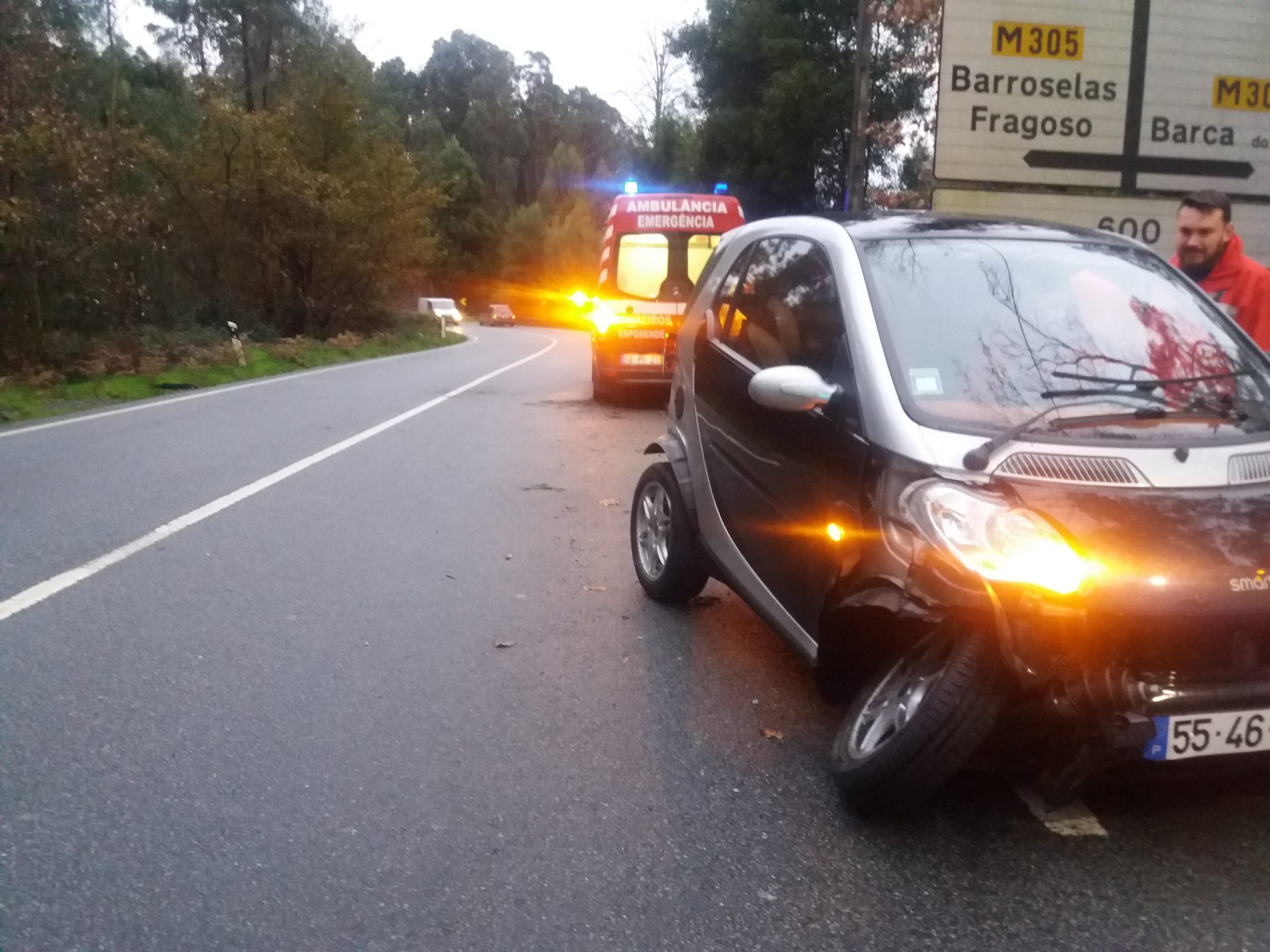 Acidente na EN103 faz um ferido em Forjães