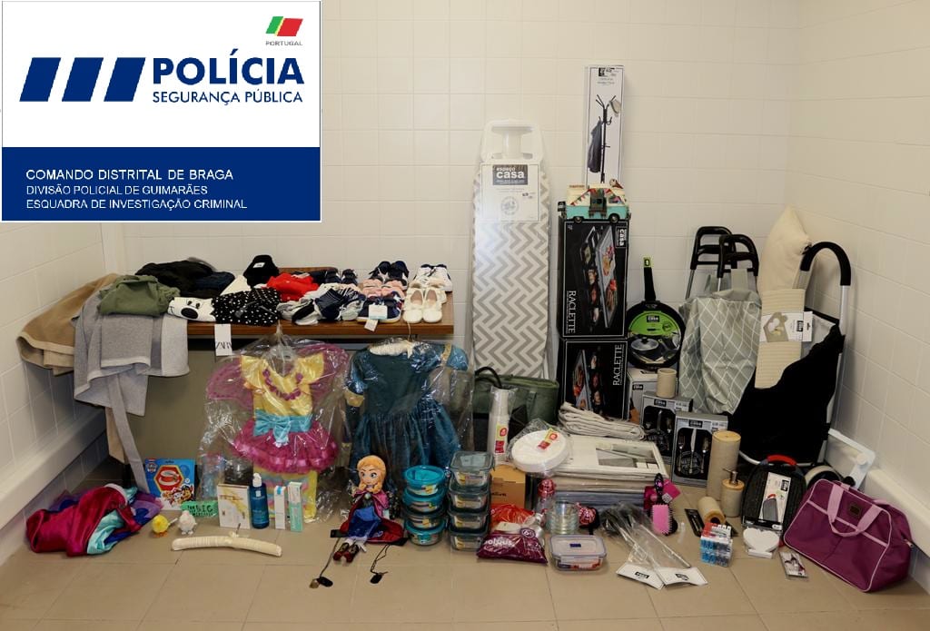 Quatro detidos após serem apanhados em flagrante a furtar artigos em Guimarães