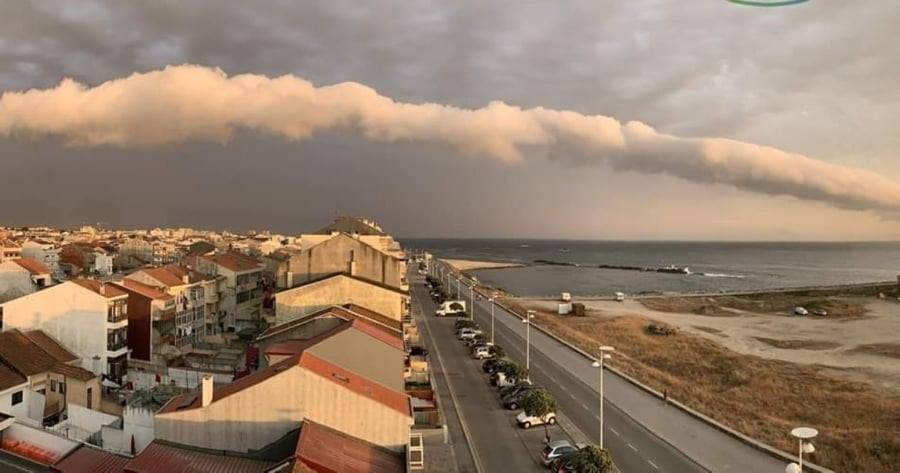 Nuvem "arcus" colocou Póvoa de olhos no ar