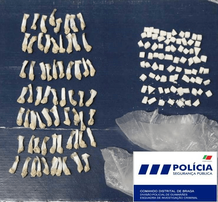 Detenções por tráfico de estupefacientes em Guimarães
