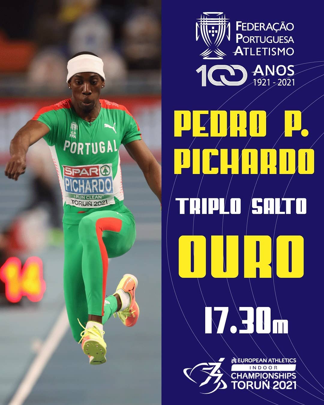 Português Pedro Pichardo conquista medalha de ouro nos europeus de atletismo