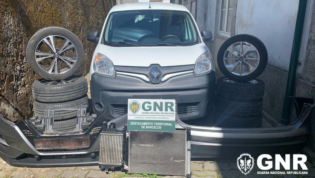 GNR deteve suspeito de furto, desmantelamento e recetação de carros em Famalicão