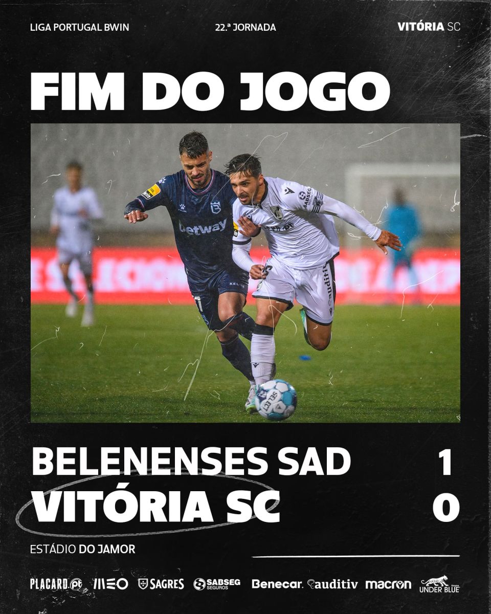 Vitória SC derrotado pelo Belenenses SAD