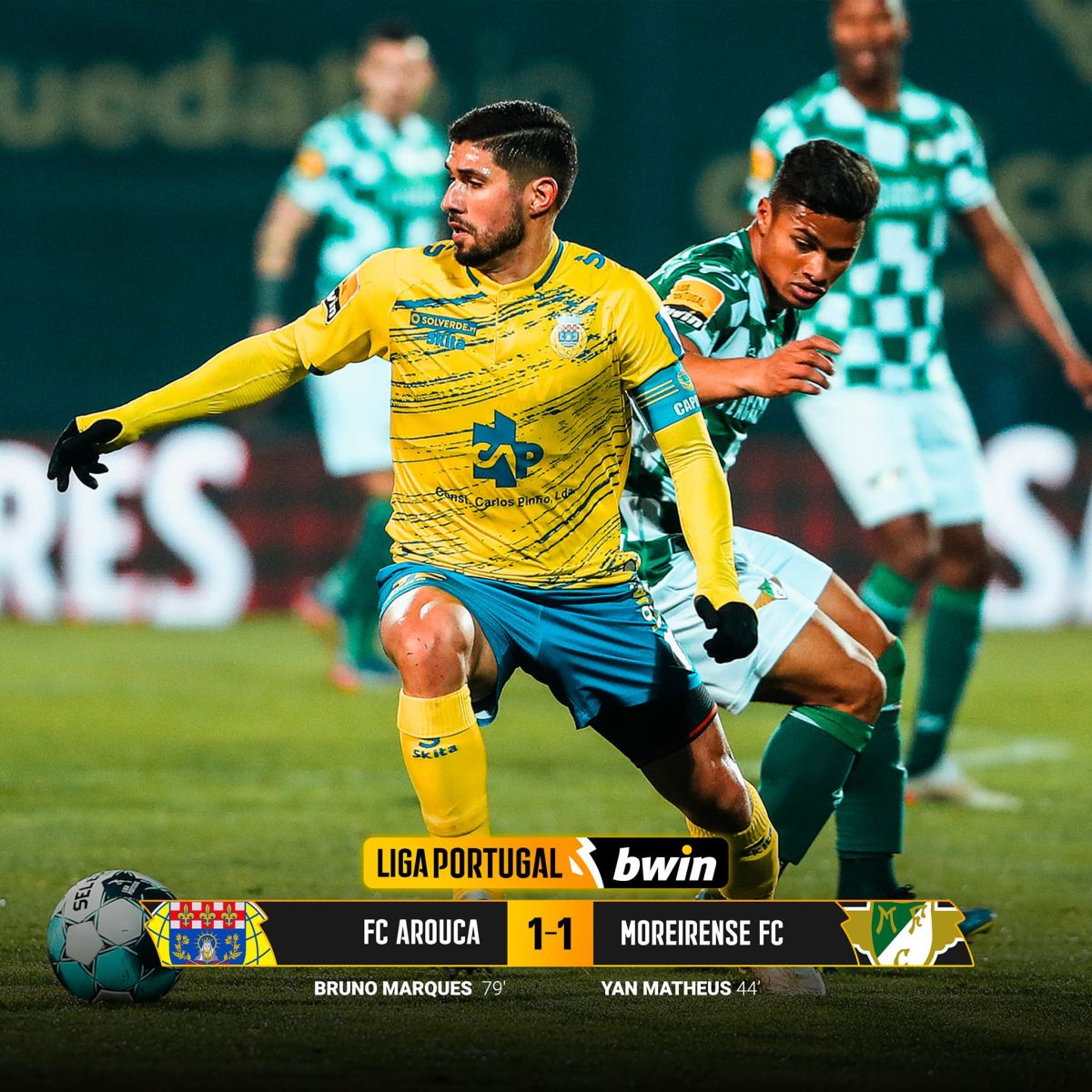 Moreirense empata em Arouca e continua em situação aflitiva