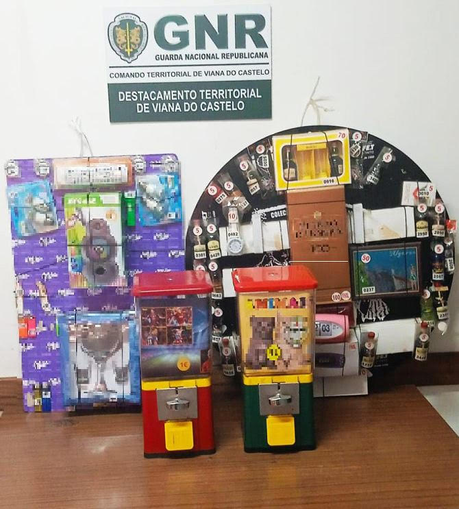 GNR de Viana do Castelo apreendeu máquinas de jogo