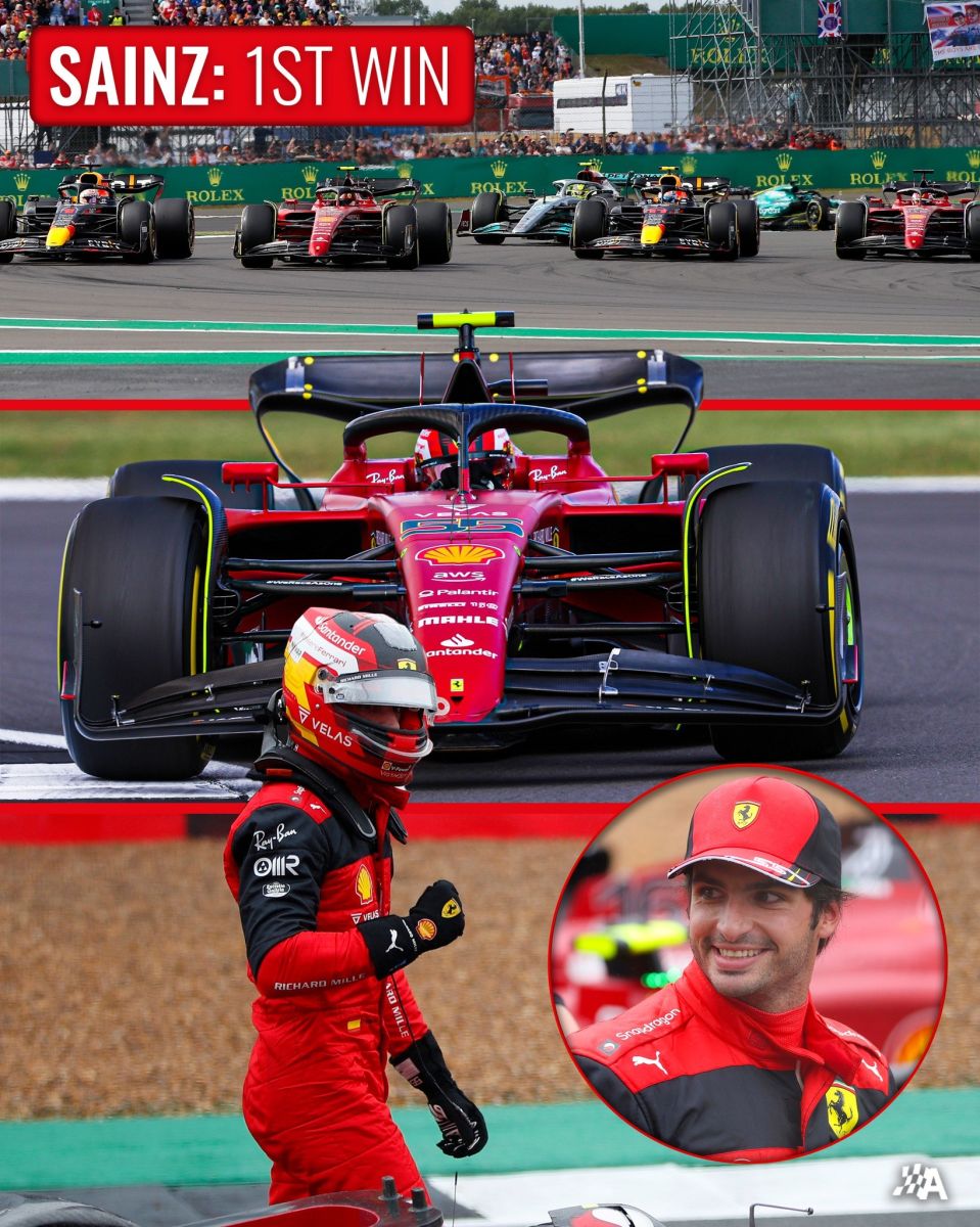 Carlos Sainz vence pela primeira vez na Fórmula 1 em Silverstone