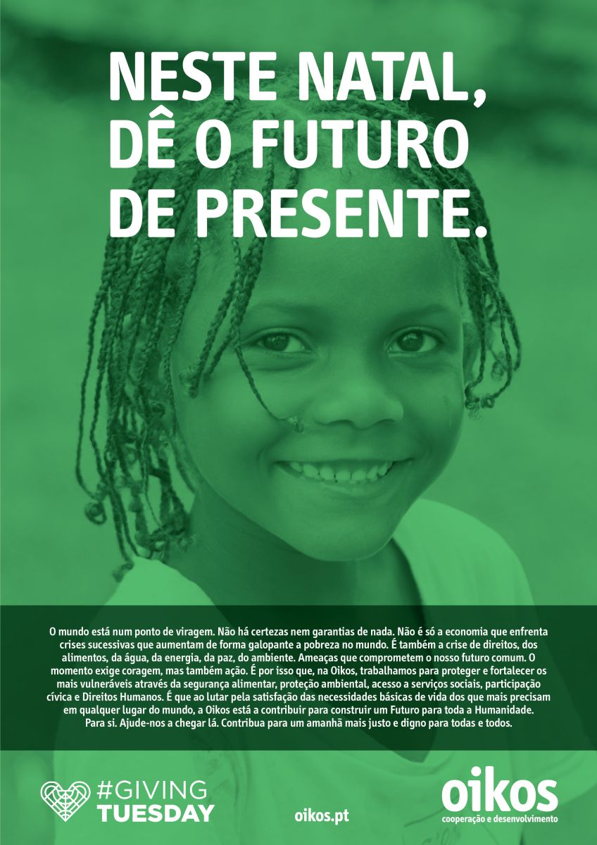 Oikos lança “Dê futuro ao presente” numa ação que promove solidariedade