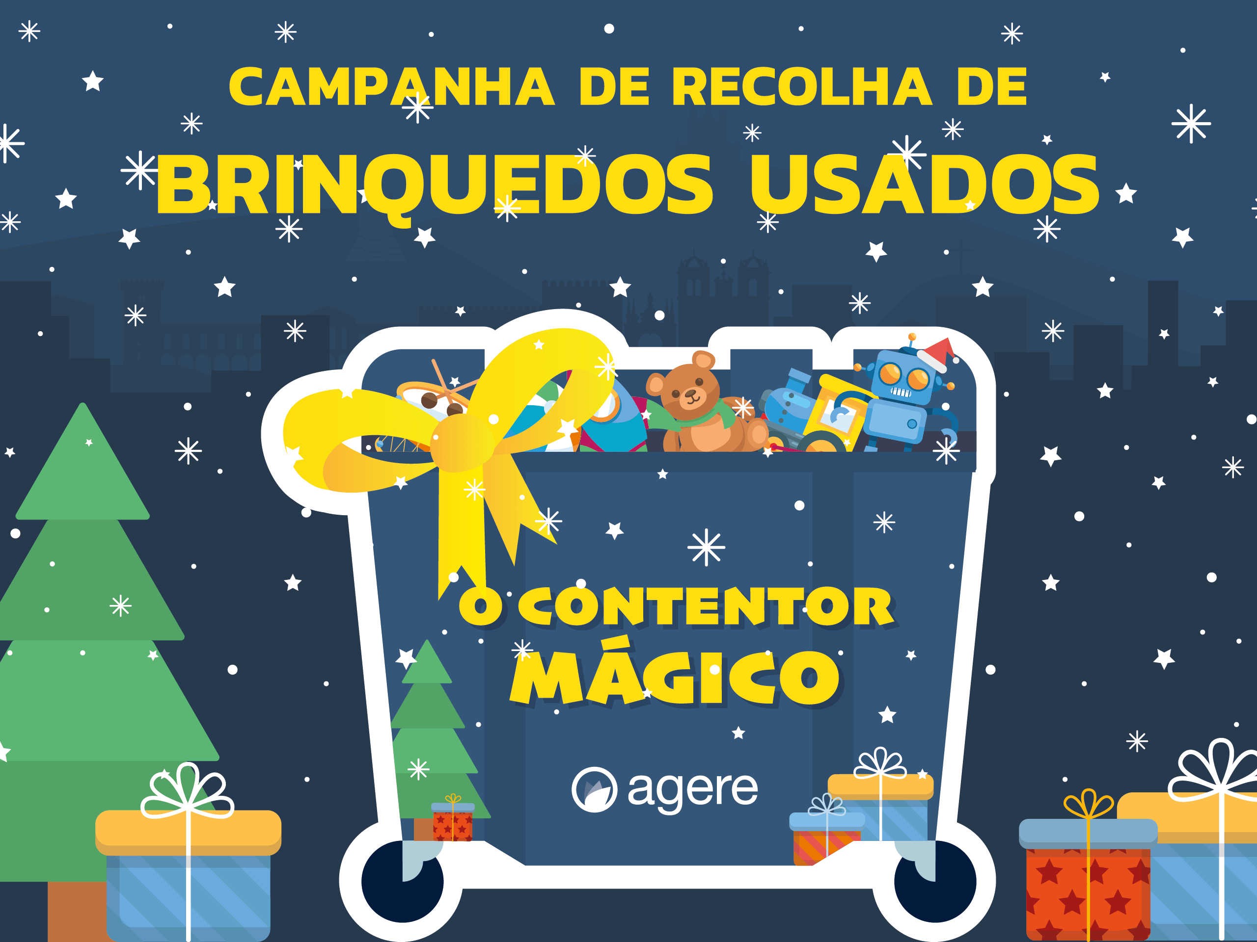 AGERE recolhe brinquedos em bom estado para dar a crianças carenciadas