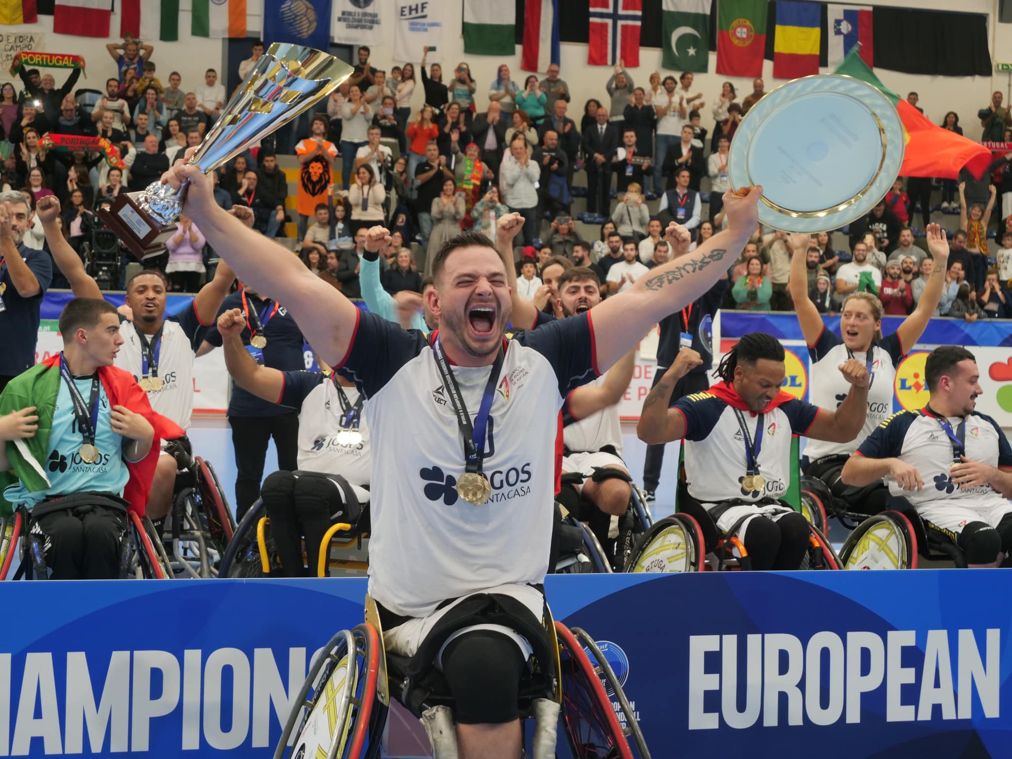 Portugal é campeão mundial e europeu de andebol em cadeira de rodas