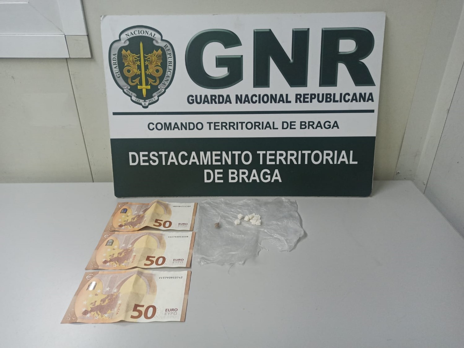 Homem detido em flagrante por tráfico de droga em Braga