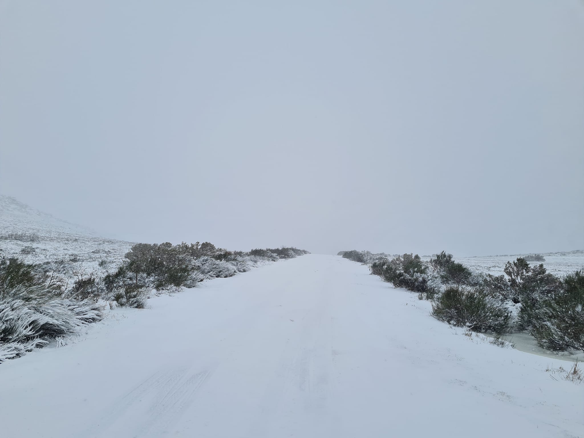 Neve. Montalegre coberto de branco