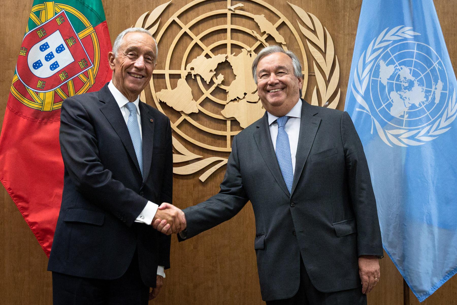Marcelo reúne-se com Guterres na segunda-feira e discursa na ONU na terça