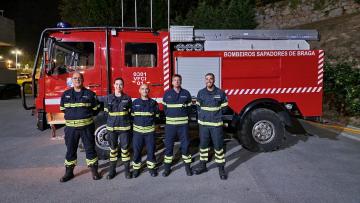 Companhia de Bombeiros Sapadores de Braga participa no combate ao incêndio florestal de Ourém