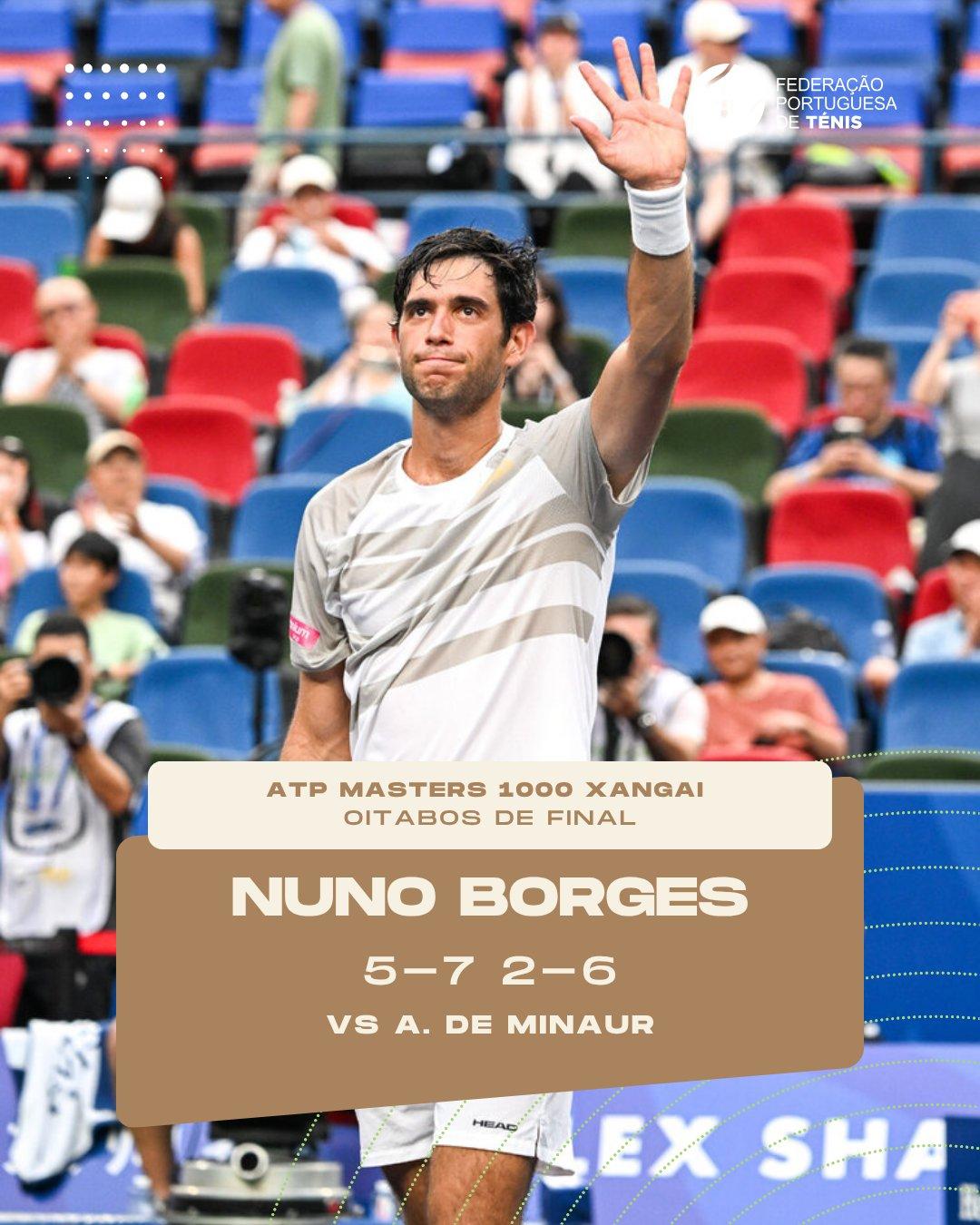 Nuno Borges eliminado nos oitavos de final do Masters 1.000 de Xangai