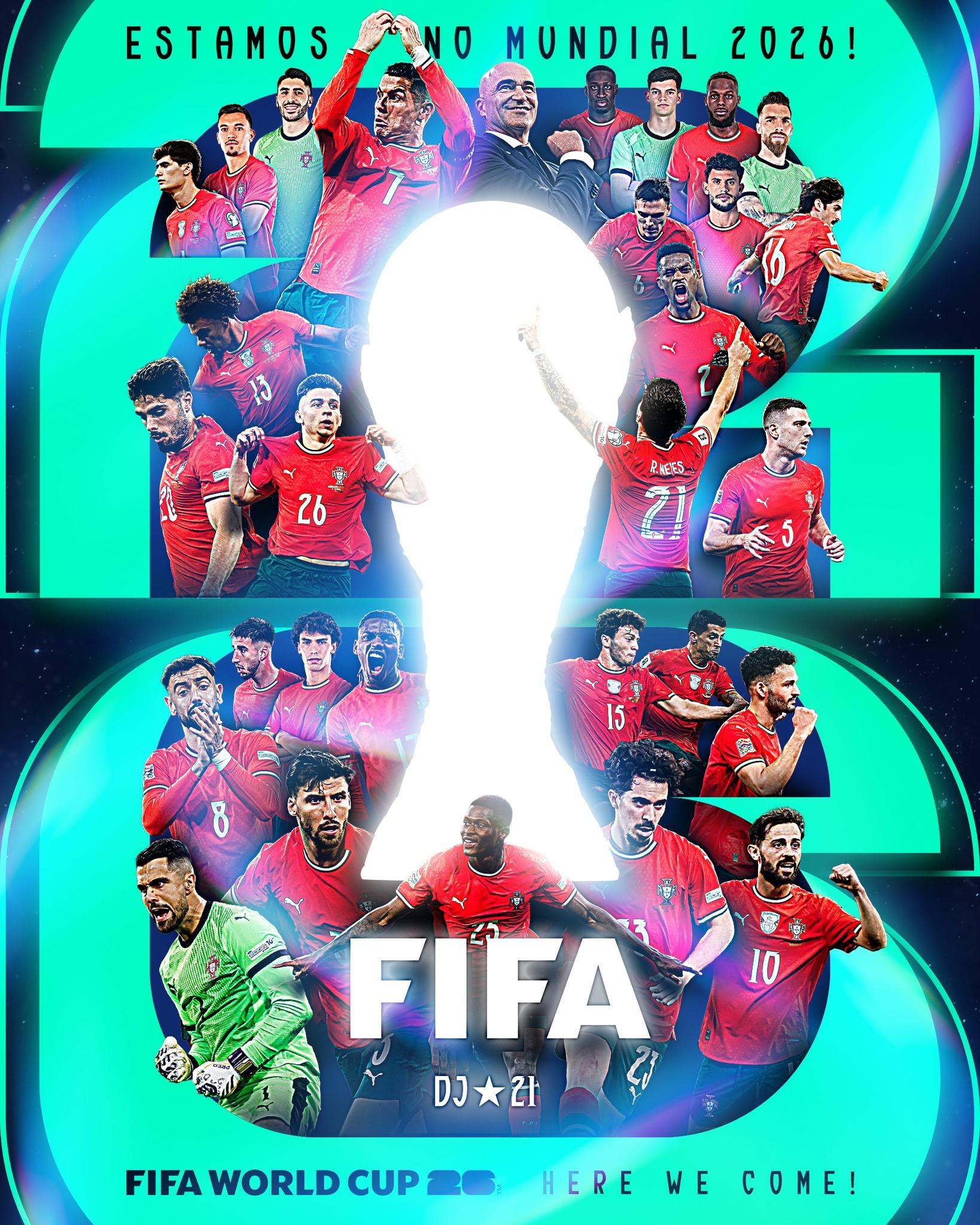 Portugal apura-se para a fase final do Mundial 2026 após golear Arménia