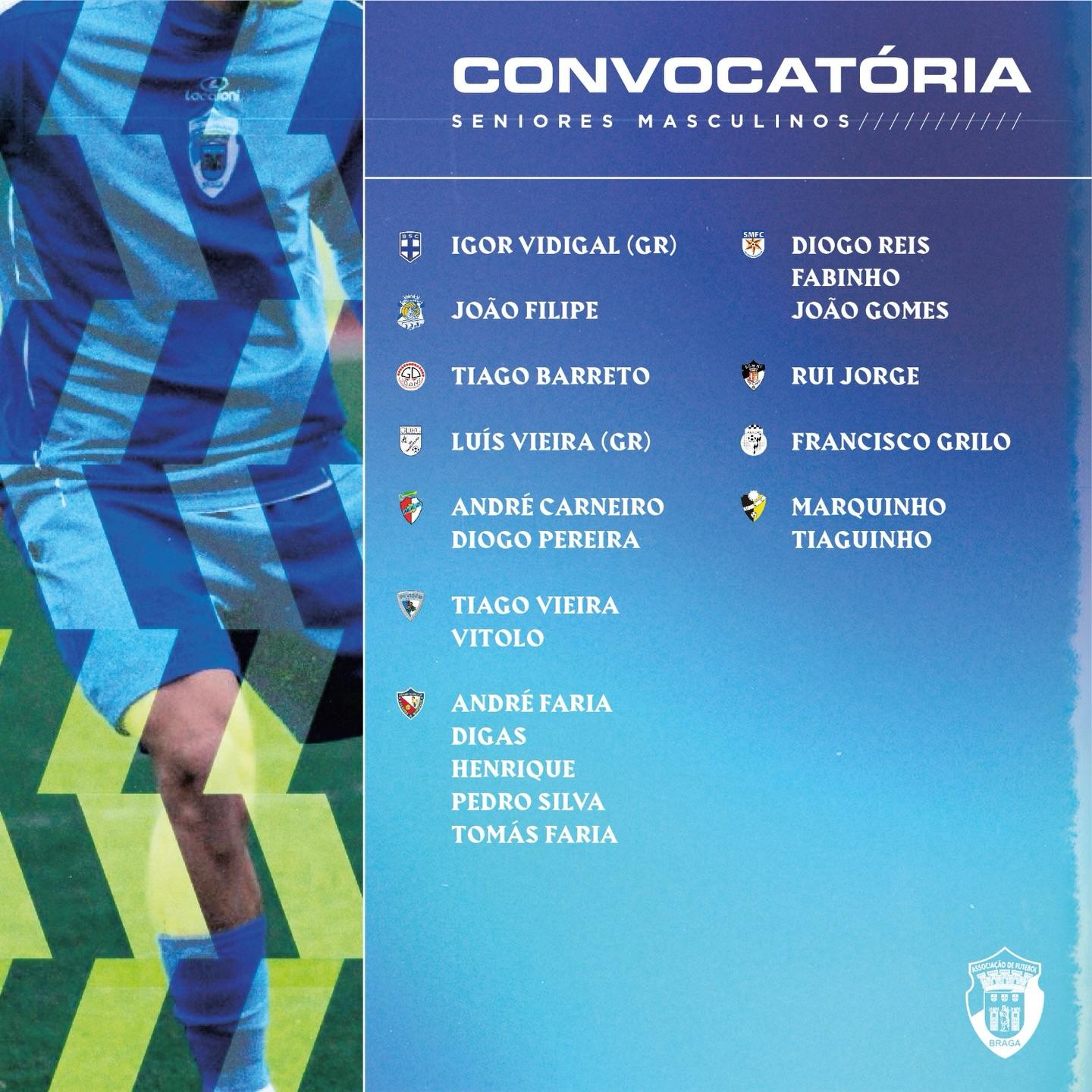 Convocados da AF Braga para Taça das Regiões da UEFA conhecidos esta quarta-feira