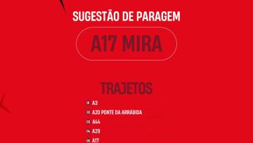 Percurso aconselhado a adeptos do SC Braga até Leiria