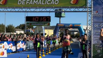 Quenianos Daniel Tumaka e Mercy Nelima vencem Meia Maratona de Famalicão