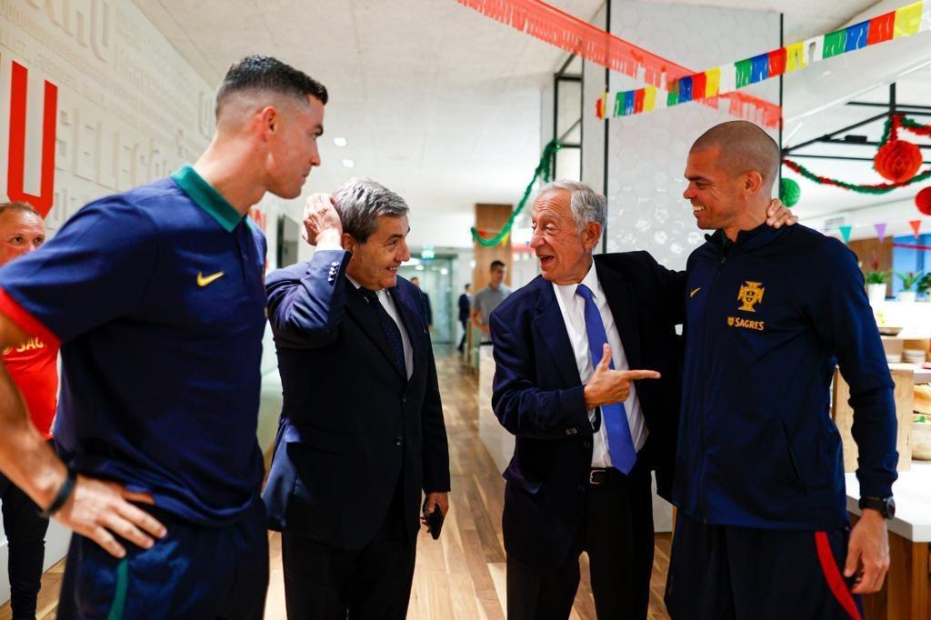 Presidente da República jantou com a seleção portuguesa de futebol