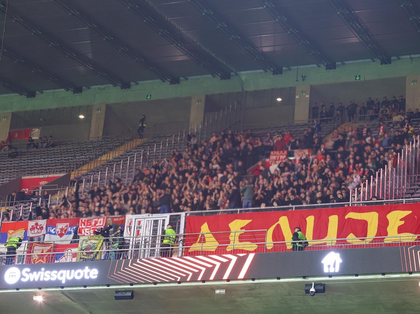 Estrela Vermelha sem adeptos na visita ao Sturm Graz devido ao comportamento no jogo em Braga