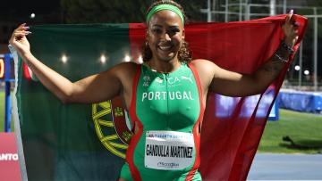 Velocista portuguesa Arialis Martínez bronze nos 100 metros