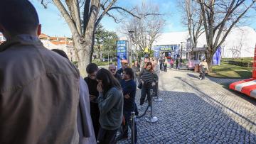Filas na bilheteira em Leiria para SC Braga-Estoril