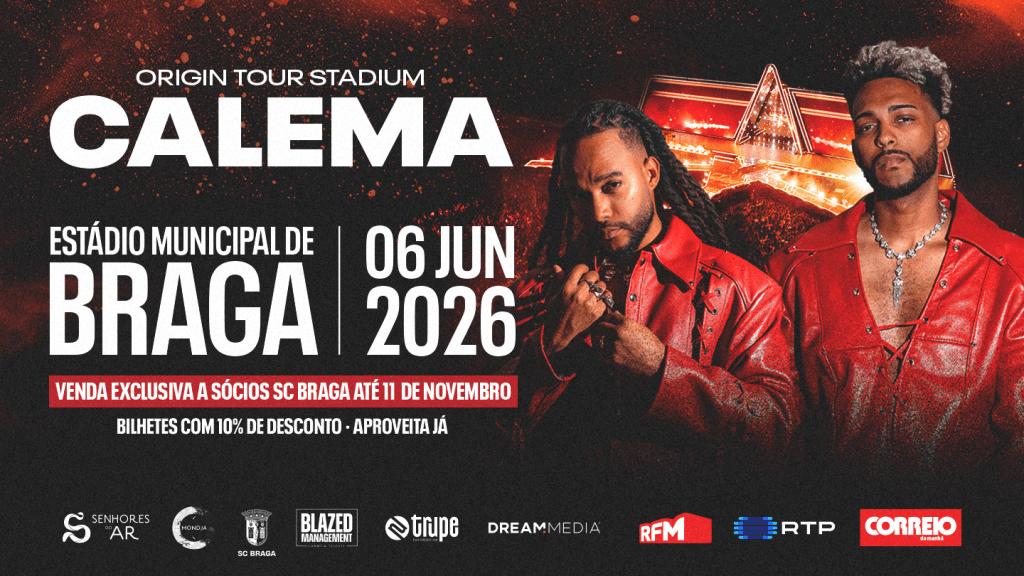 Calema dão concerto no Estádio Municipal de Braga