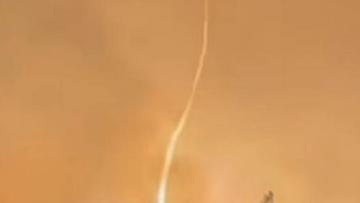 Redemoinho de fogo verificado em Alvite devido às altas temperaturas