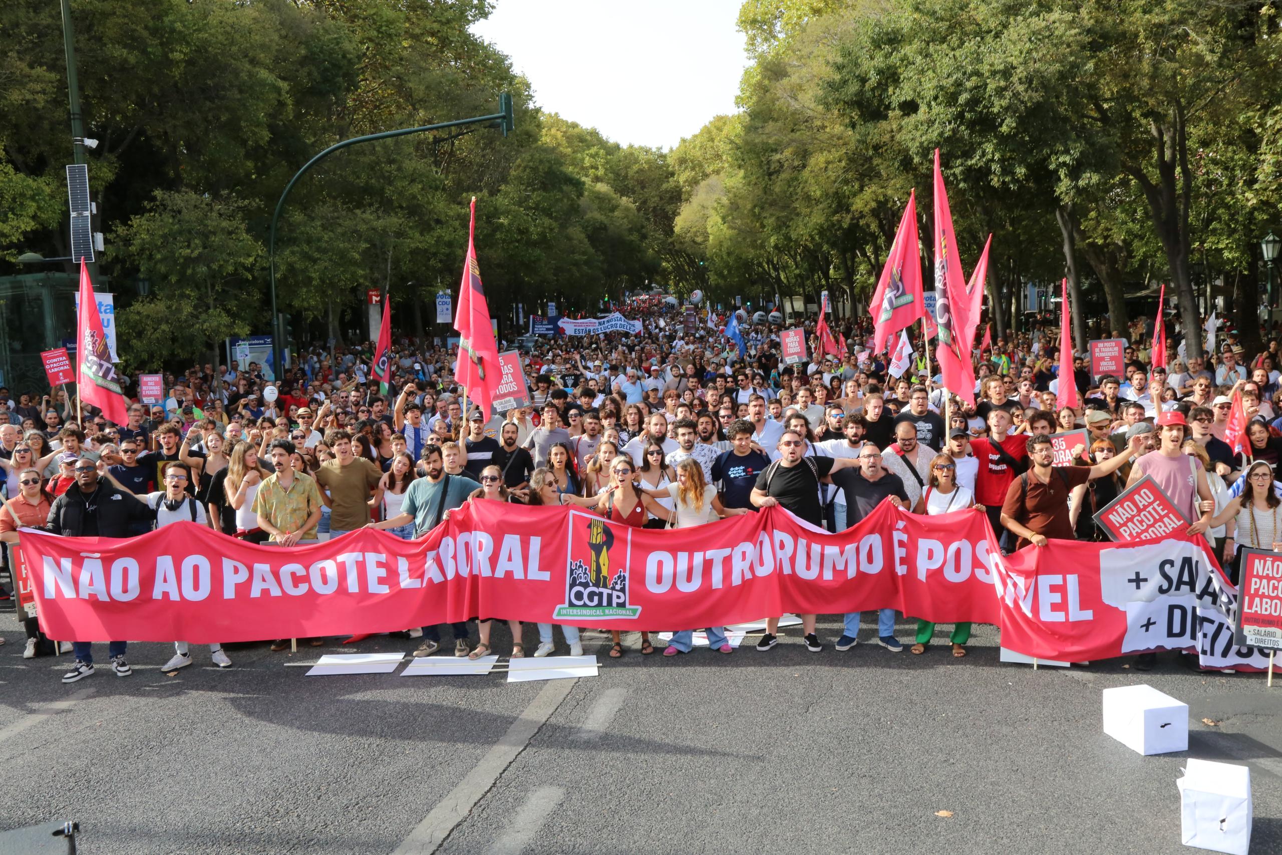 «Grande momento de luta» a jornada contra o pacote laboral