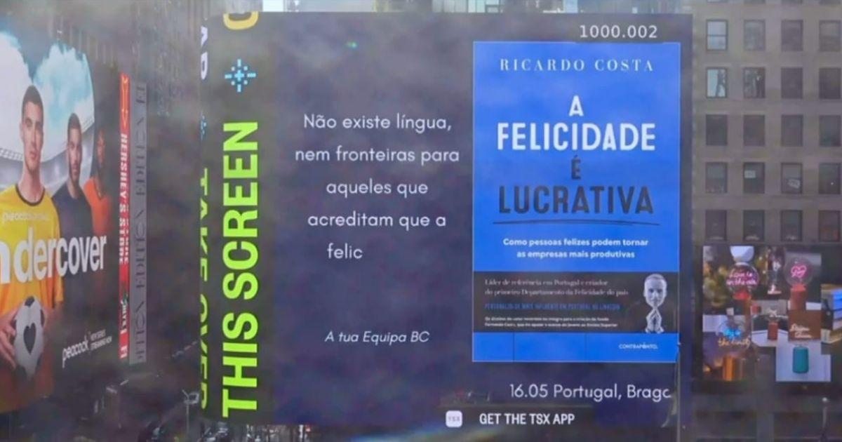 Livro de empresário de Braga é destaque na Times Square