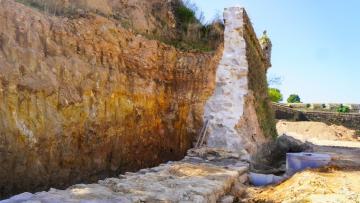 Reconstrução do pano da muralha da fortaleza de Valença concluída em 2025