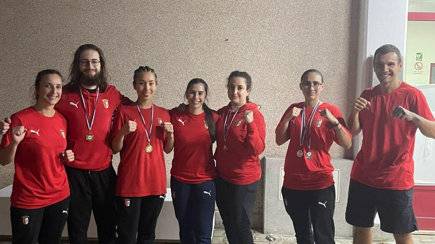 Kickboxing do SC Braga conquistou 5 medalhas no Open da Liberdade