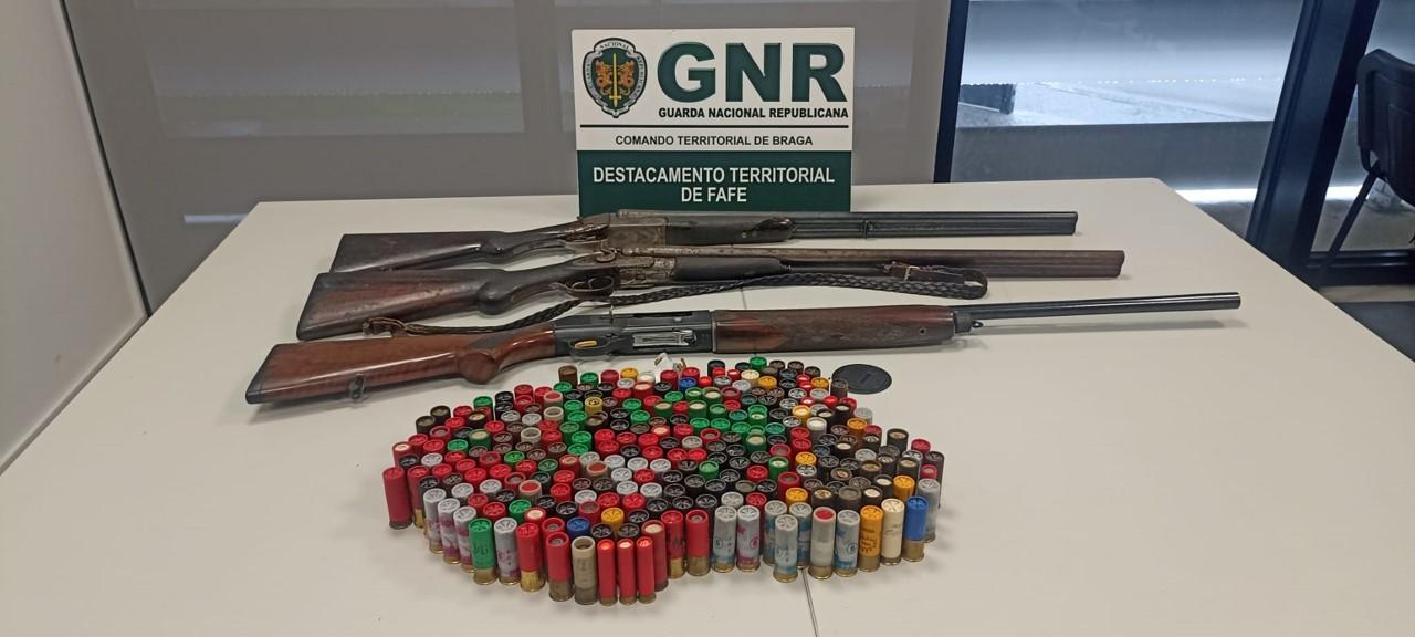Apreendidas três armas e 274 munições em Celorico de Basto