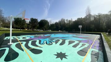 Campo de basquetebol na Quinta de São José tem novas cores