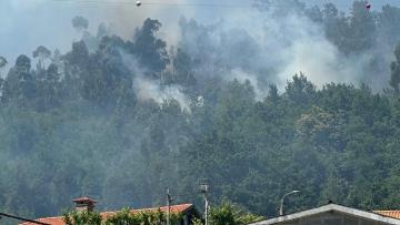 Cinco meios aéreos ajudam a combater incêndio em Terras de Bouro