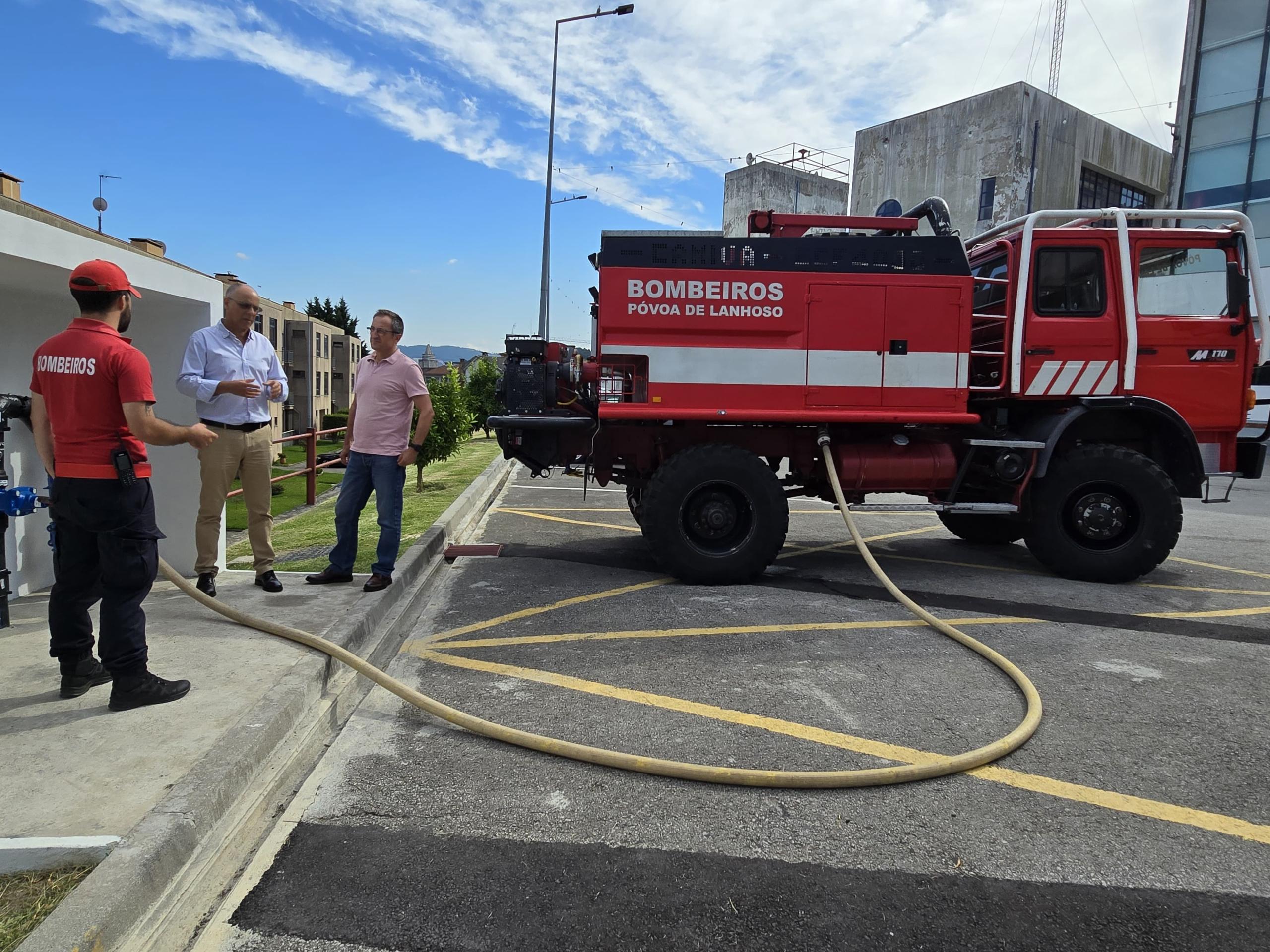 Quartel dos Bombeiros de Póvoa de Lanhoso instala pontos de abastecimento de água de grande caudal