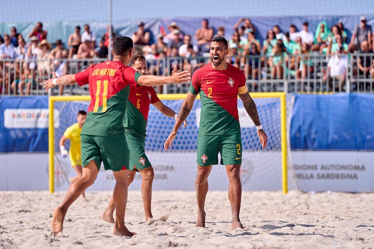Portugal volta a vencer e está nos ‘quartos’ da Superliga de futebol de praia