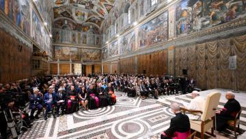 Papa encontrou-se com 200 artistas de todo o mundo na Capela Sistina