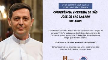 D. Nélio Pita, Bispo Auxiliar de Braga, é orador de conferência, amanhã, na Paróquia de São Lázaro
