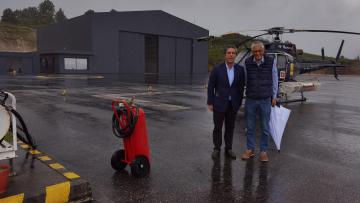 Presidente da Câmara visita obras no Hangar do Heliporto de Arcos de Valdevez