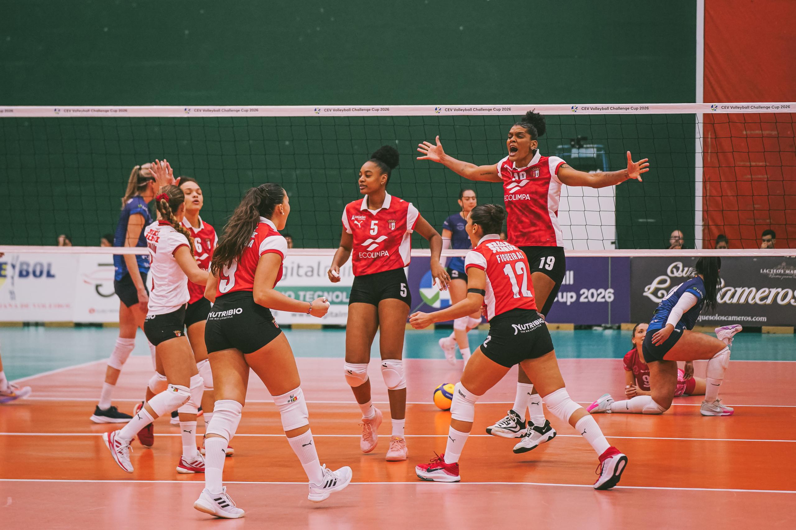 SC Braga estreou-se com triunfo nas competições europeias de voleibol