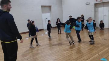 Jogadores do ABC no Colégio D. Pedro V